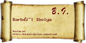 Barbél Ibolya névjegykártya