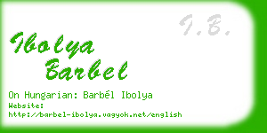 ibolya barbel business card
