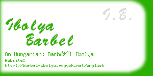 ibolya barbel business card